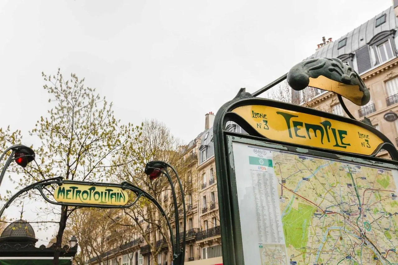 Spacious Apartment - 2B-10P - Ac - Marais Paris France